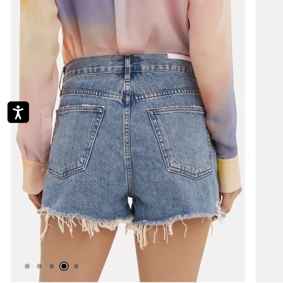 NEW • 3X1 DENIM • Women’s Carter Cut-Off Denim Shorts Gloss Wash Blue 31 - Picture 2 of 5